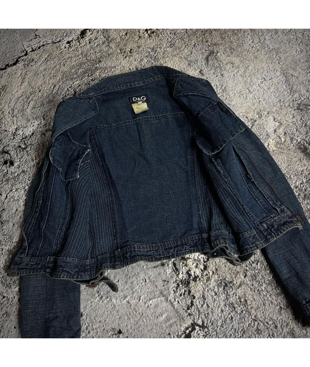 DOLCE&GABBANA Синяя хлопковая куртка, фото 4