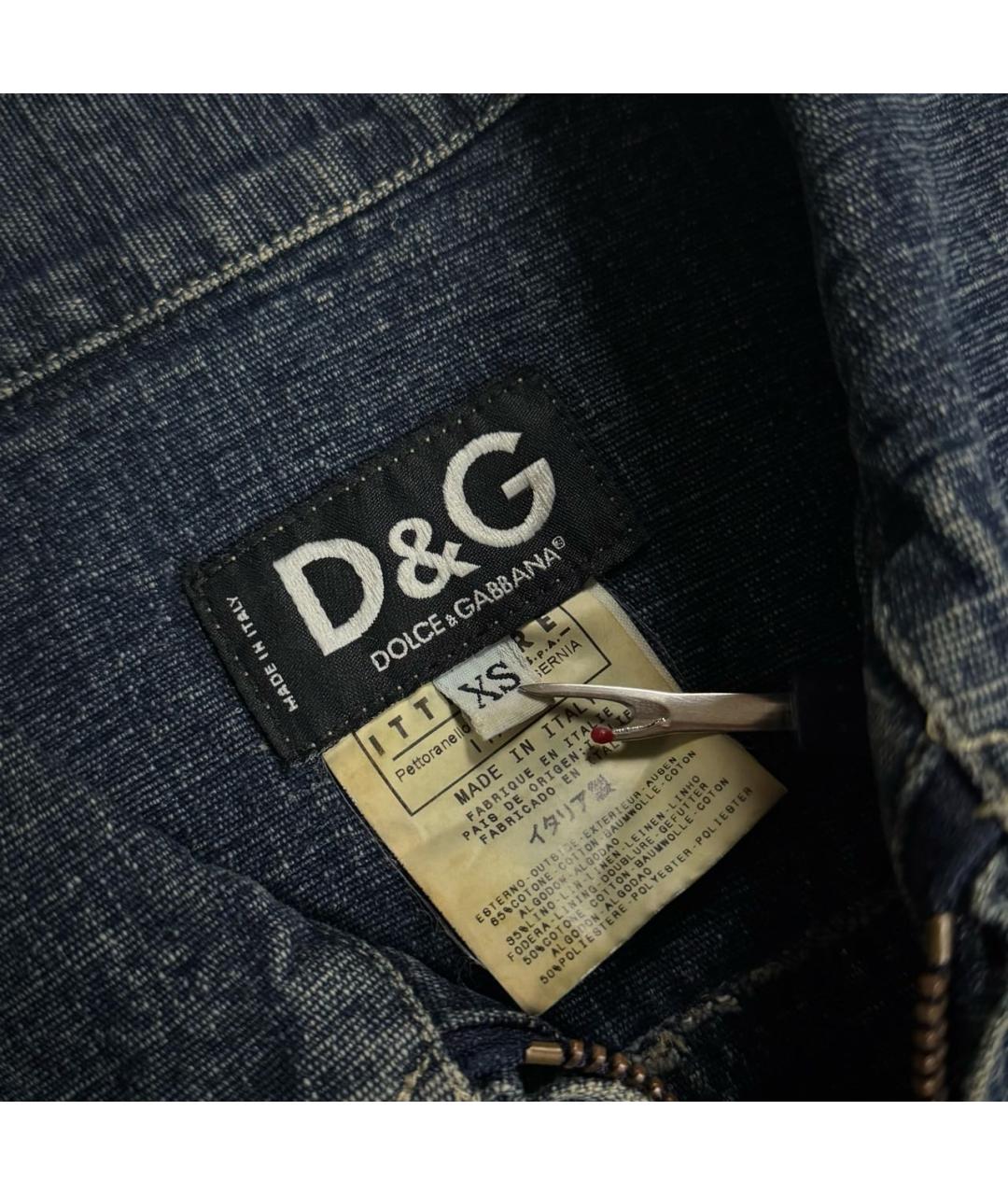 DOLCE&GABBANA Синяя хлопковая куртка, фото 3