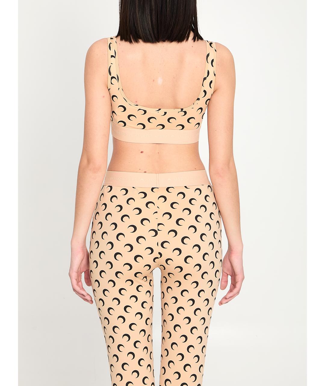 MARINE SERRE Бежевая полиамидовая майка, фото 3