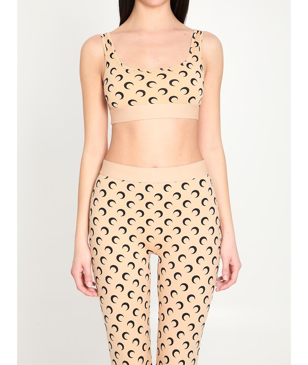 MARINE SERRE Бежевая полиамидовая майка, фото 4