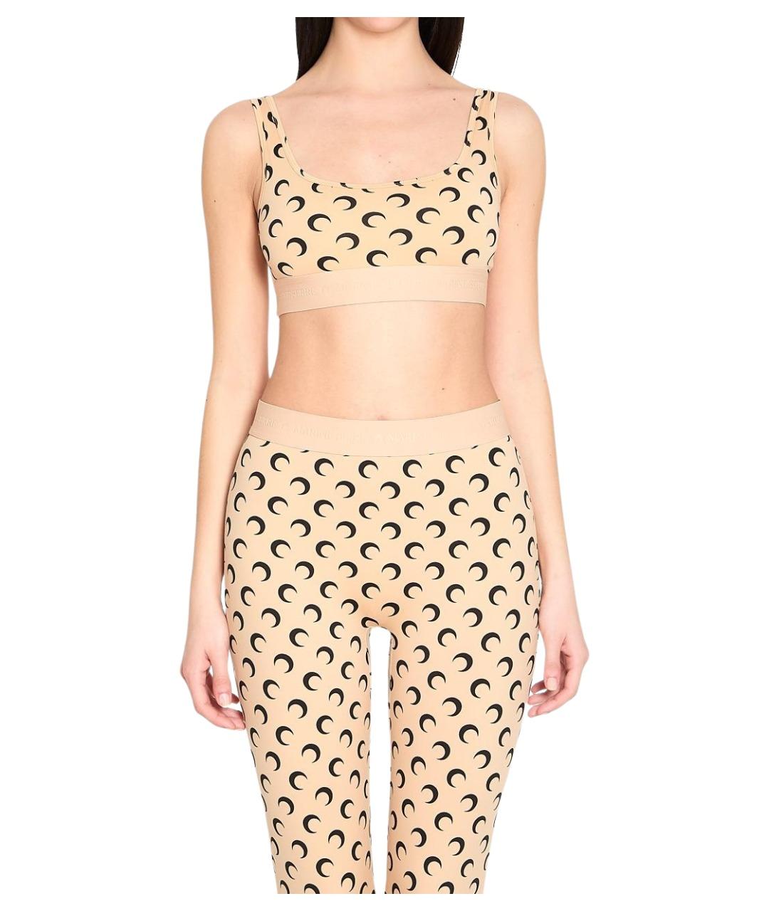 MARINE SERRE Бежевая полиамидовая майка, фото 1