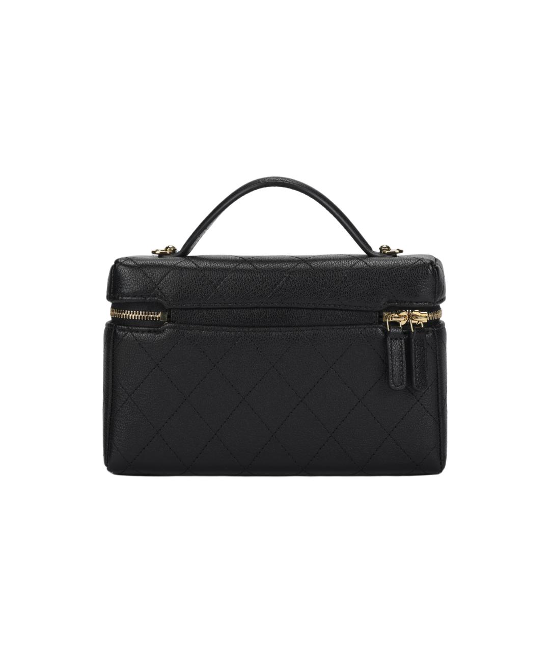 CHANEL Черная кожаная косметичка, фото 3