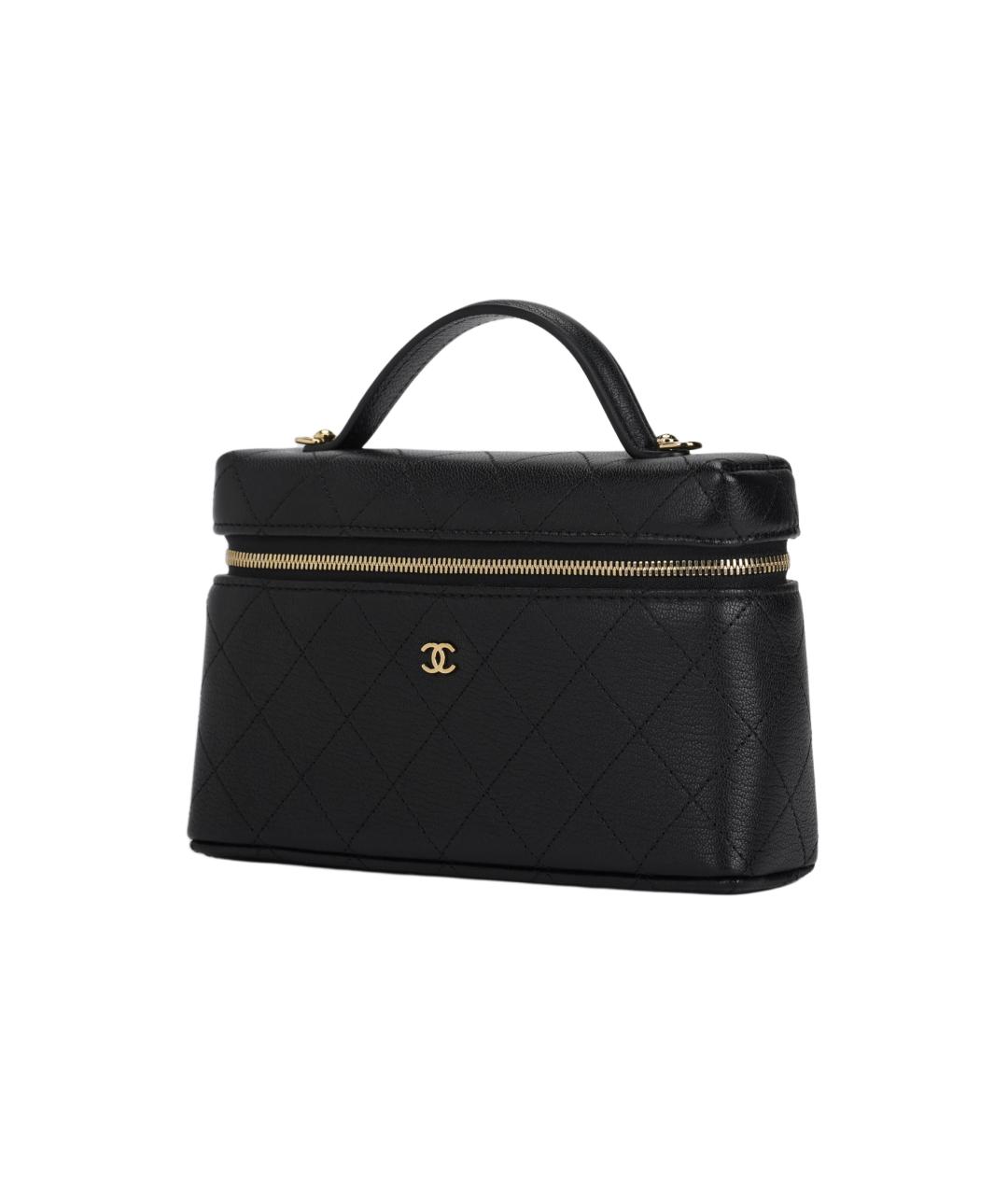 CHANEL Черная кожаная косметичка, фото 2