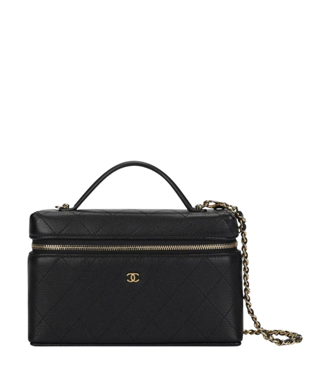 CHANEL Черная кожаная косметичка, фото 1