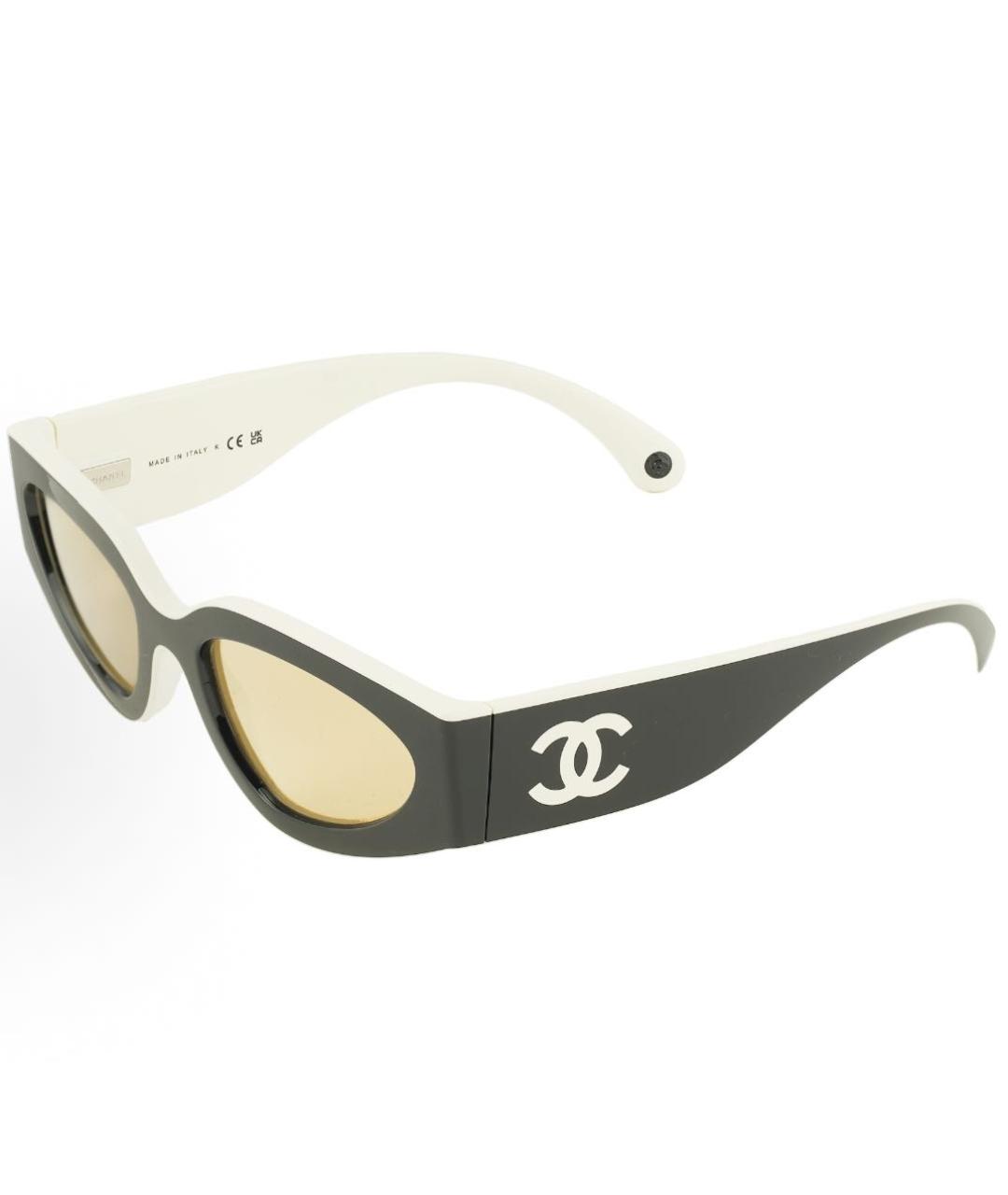 CHANEL Черные пластиковые солнцезащитные очки, фото 5