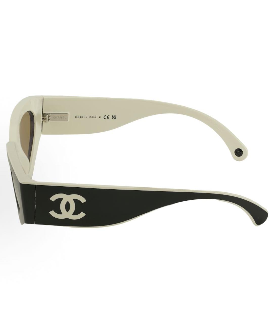 CHANEL Черные пластиковые солнцезащитные очки, фото 3