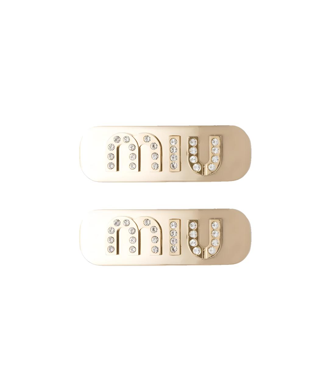 MIU MIU Золотая заколка, фото 1