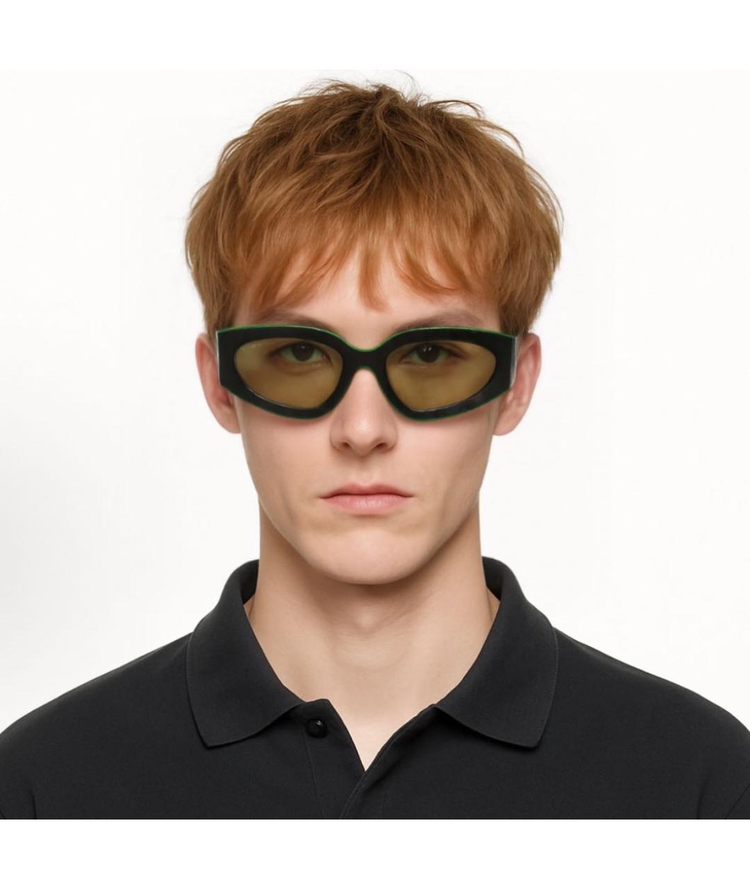 CHANEL Зеленые пластиковые солнцезащитные очки, фото 3