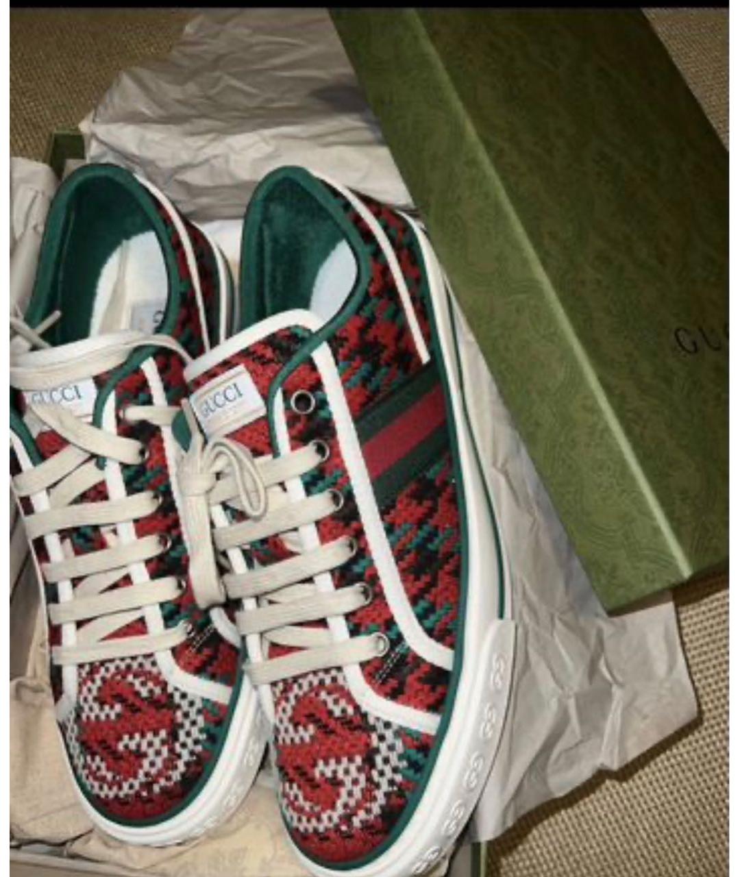 GUCCI Мульти текстильные кеды, фото 3