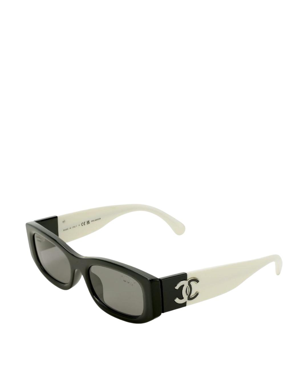 CHANEL Черные пластиковые солнцезащитные очки, фото 1