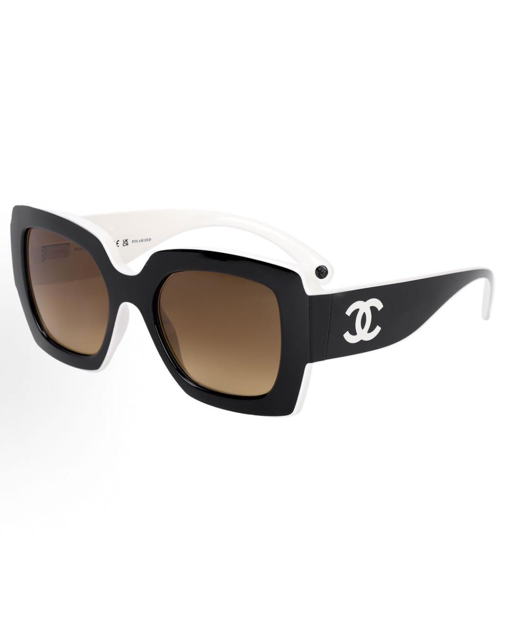 CHANEL Черные пластиковые солнцезащитные очки, фото 5