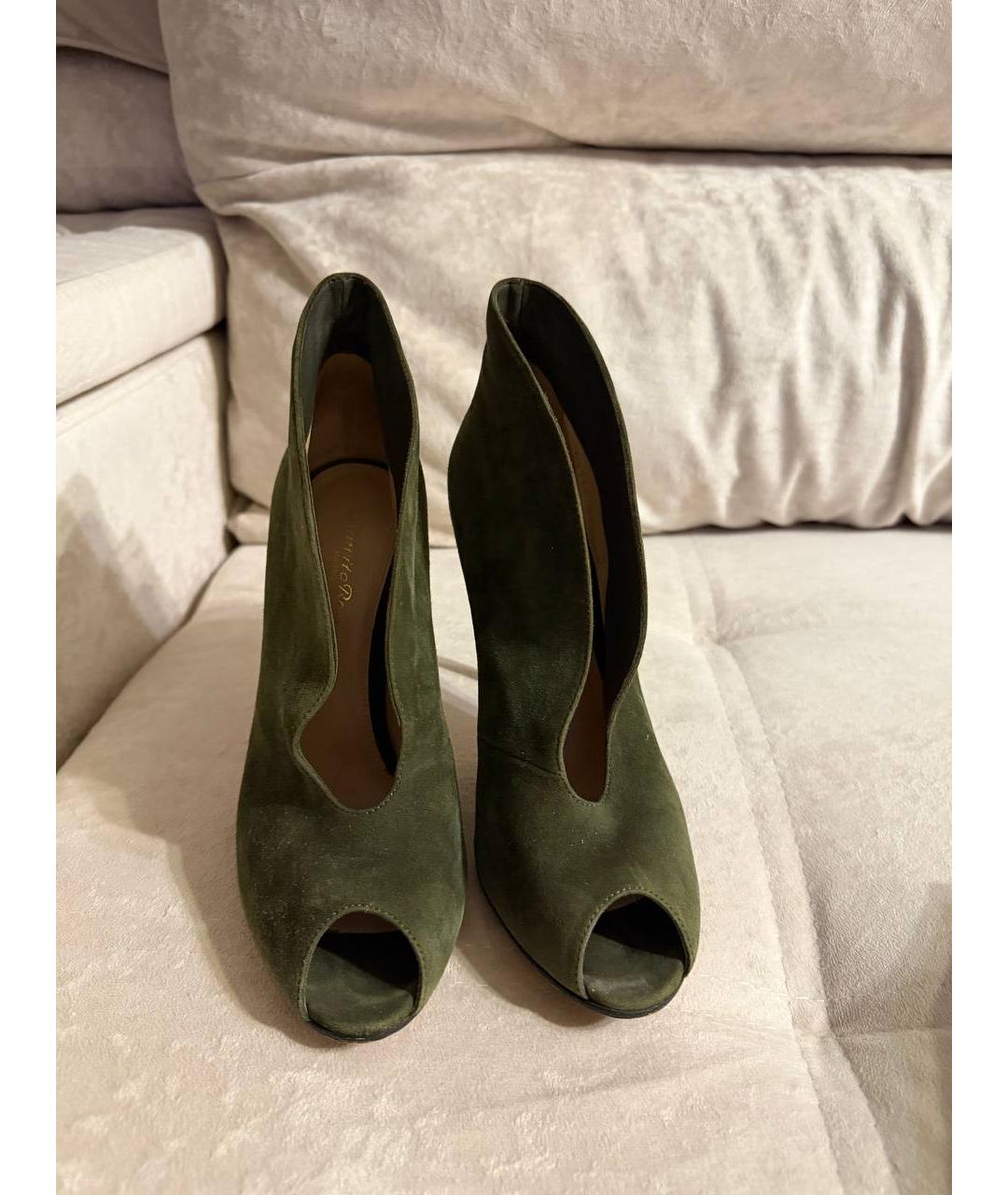 GIANVITO ROSSI Хаки замшевые туфли, фото 2
