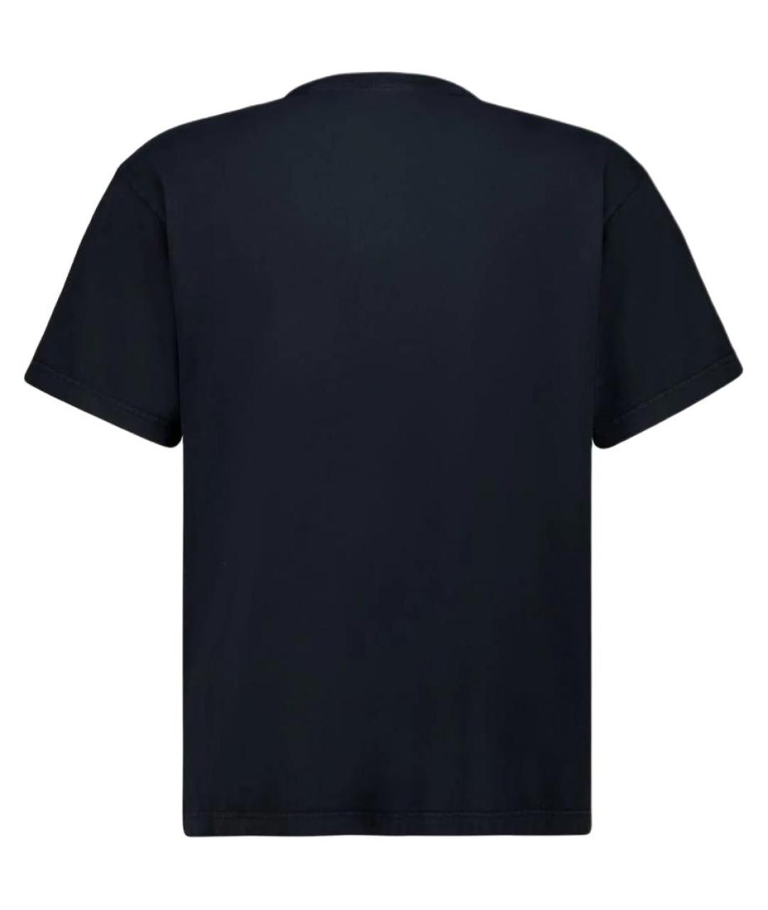 BALENCIAGA Черная хлопковая футболка, фото 2