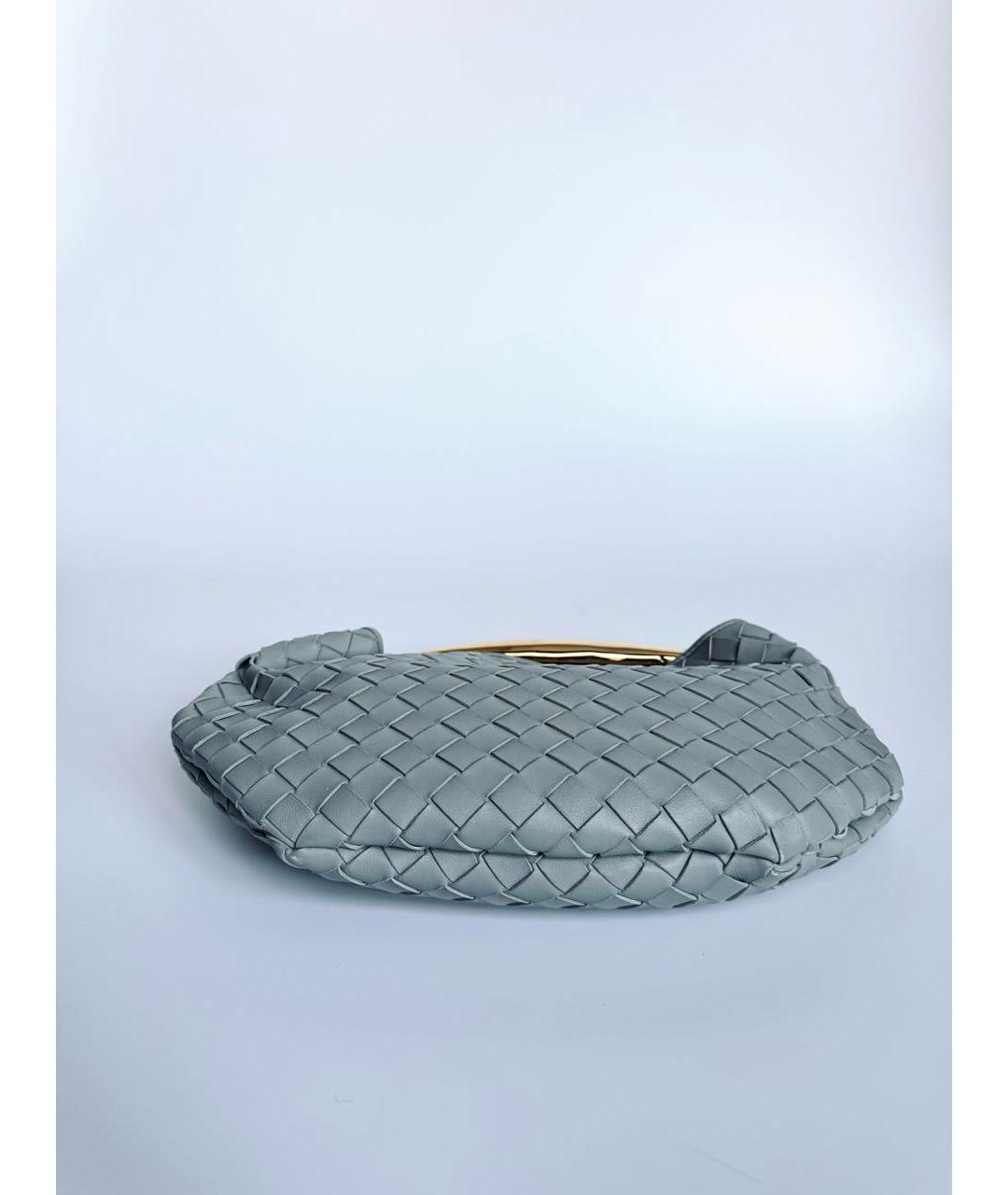BOTTEGA VENETA Серая кожаная сумка с короткими ручками, фото 5