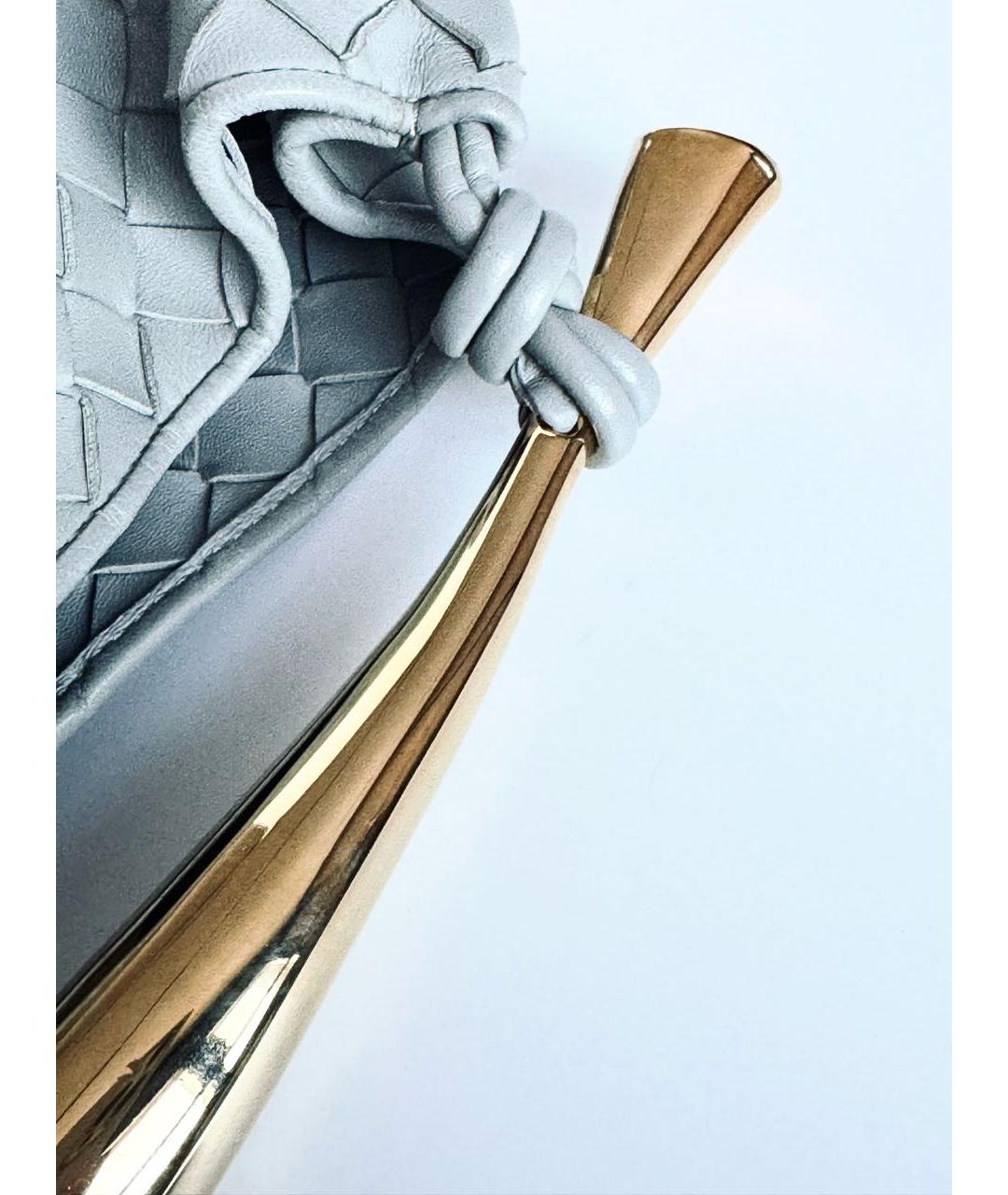 BOTTEGA VENETA Серая кожаная сумка с короткими ручками, фото 8