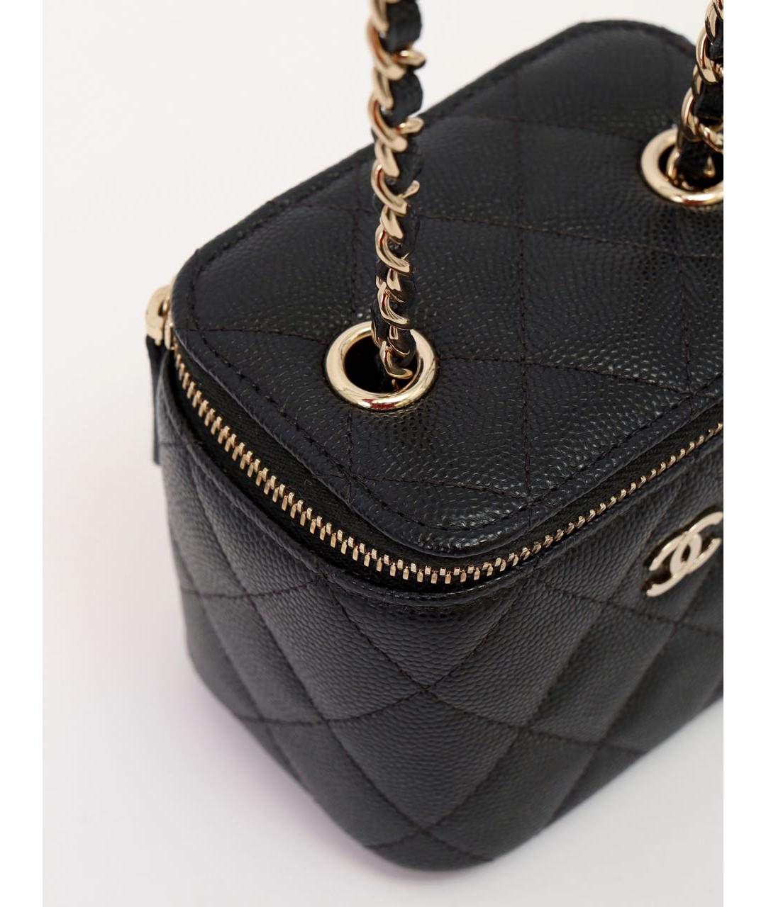 CHANEL Черная кожаная сумка через плечо, фото 8