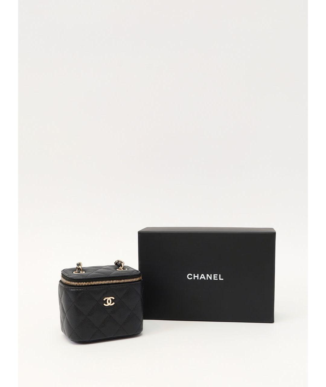 CHANEL Черная кожаная сумка через плечо, фото 5