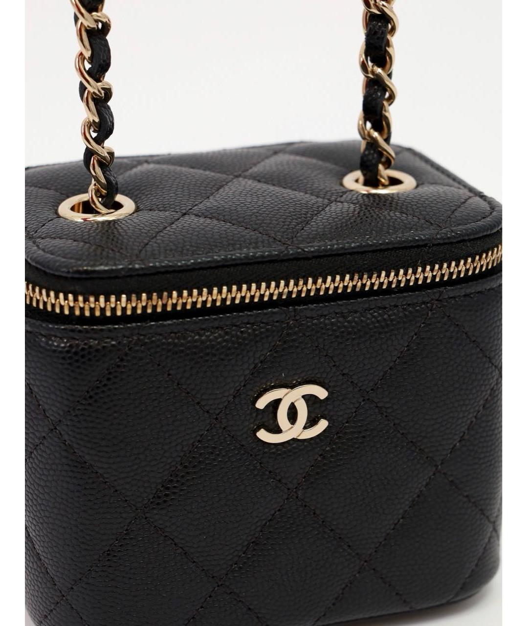 CHANEL Черная кожаная сумка через плечо, фото 7