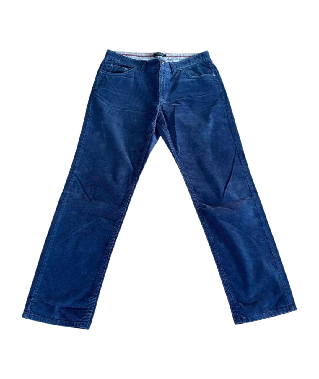 BOGNER Темно-синие велюровые повседневные брюки, фото 1