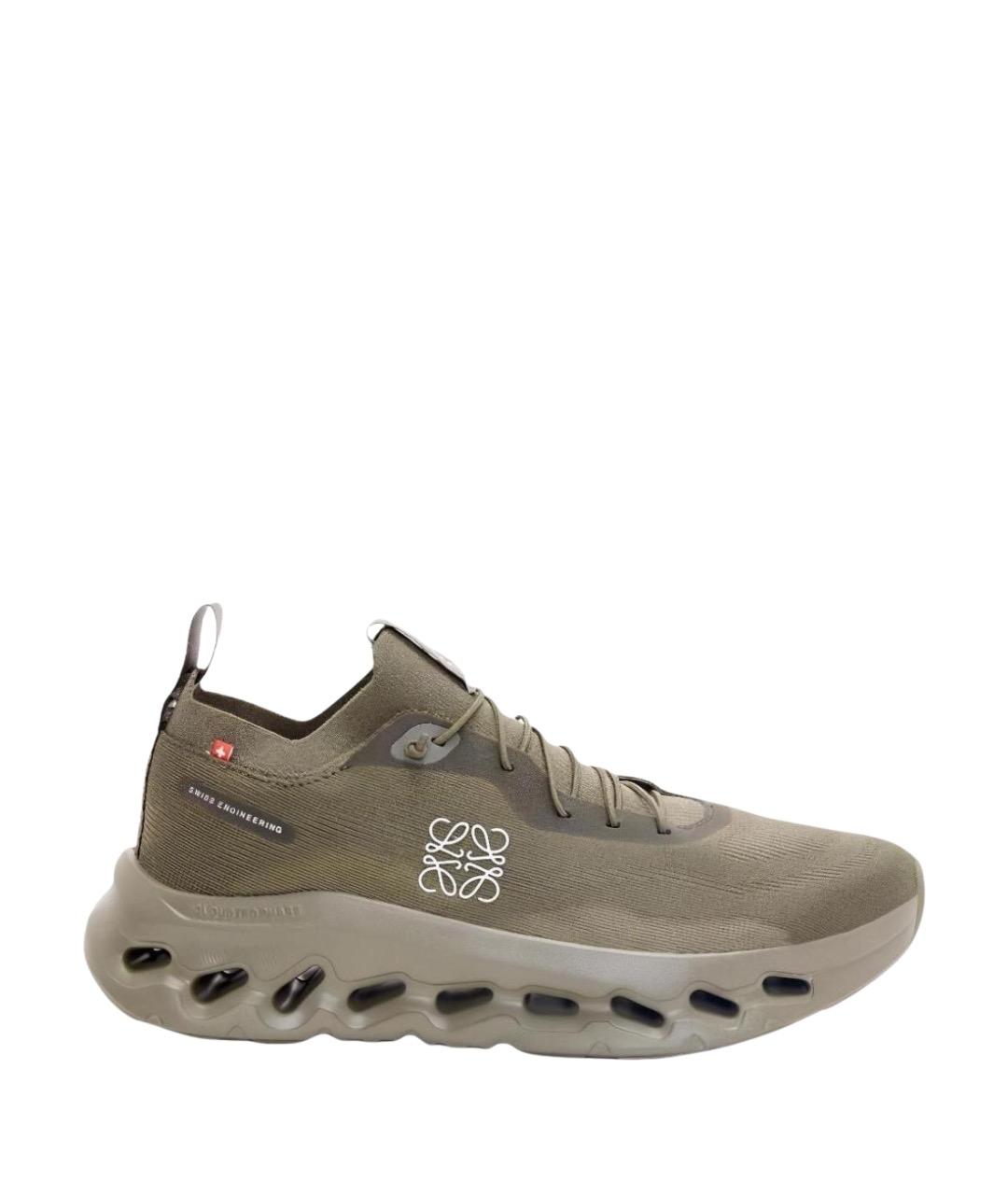 LOEWE Хаки кроссовки, фото 1