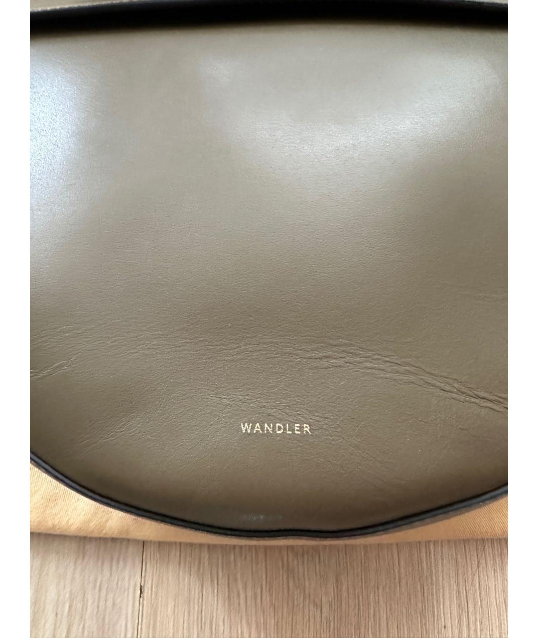 WANDLER Хаки кожаная сумка через плечо, фото 7
