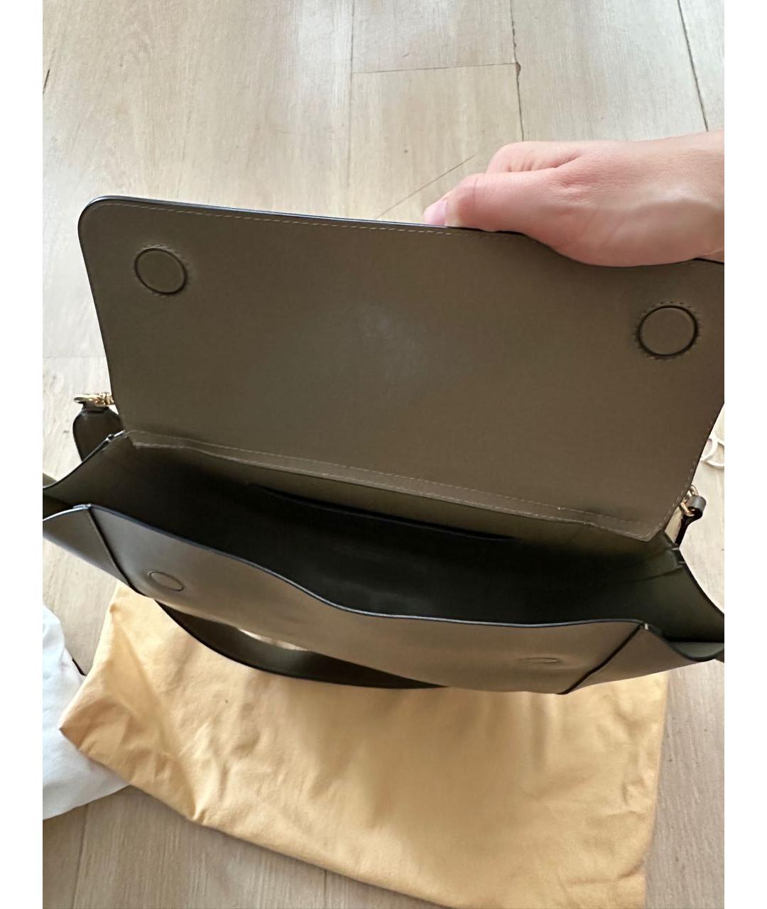 WANDLER Хаки кожаная сумка через плечо, фото 4