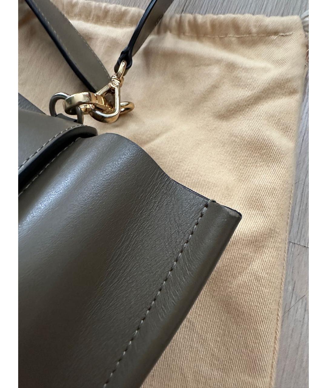 WANDLER Хаки кожаная сумка через плечо, фото 6