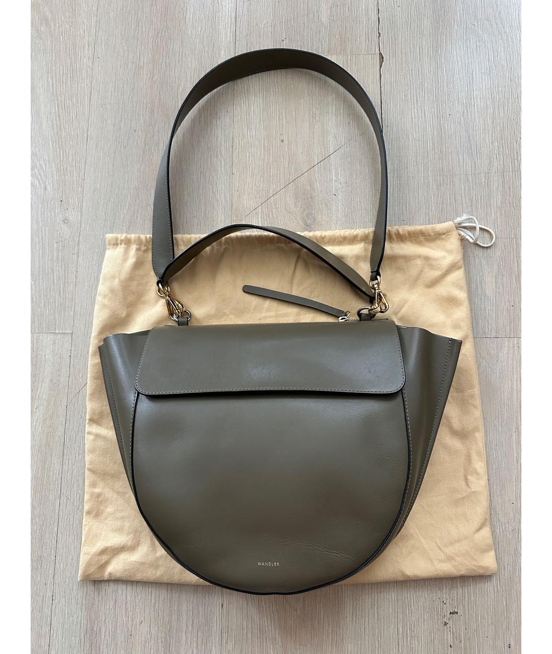 WANDLER Хаки кожаная сумка через плечо, фото 8