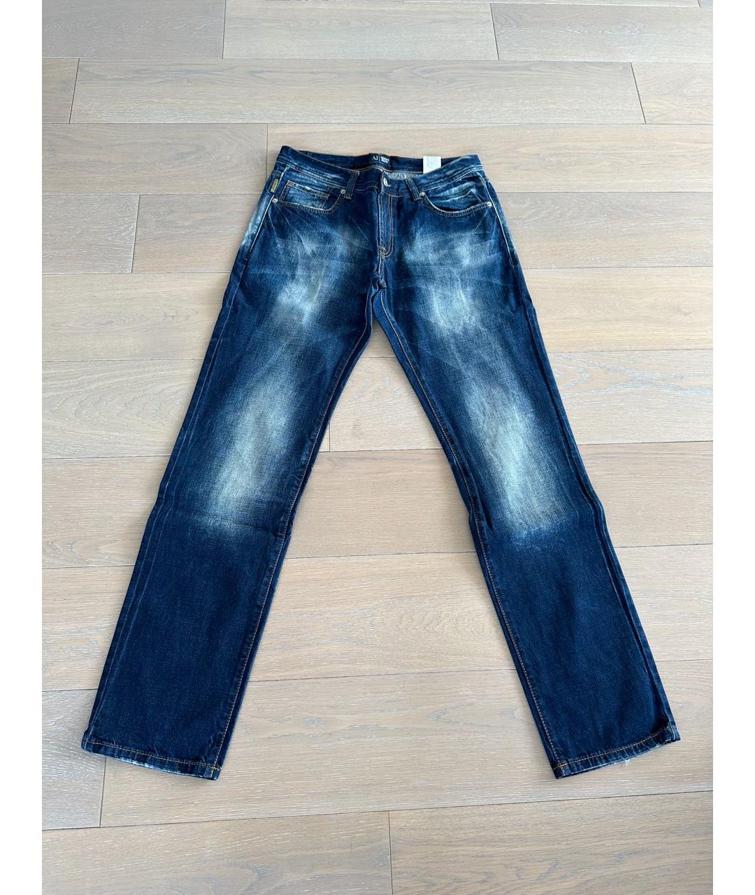 ARMANI JEANS Темно-синие прямые джинсы, фото 5