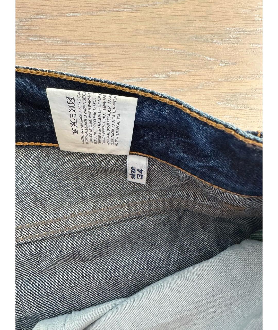 ARMANI JEANS Темно-синие прямые джинсы, фото 4