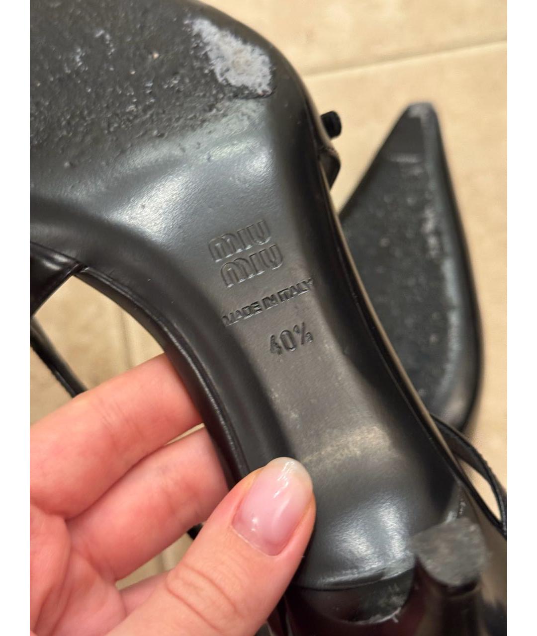 MIU MIU Черные кожаные туфли, фото 6