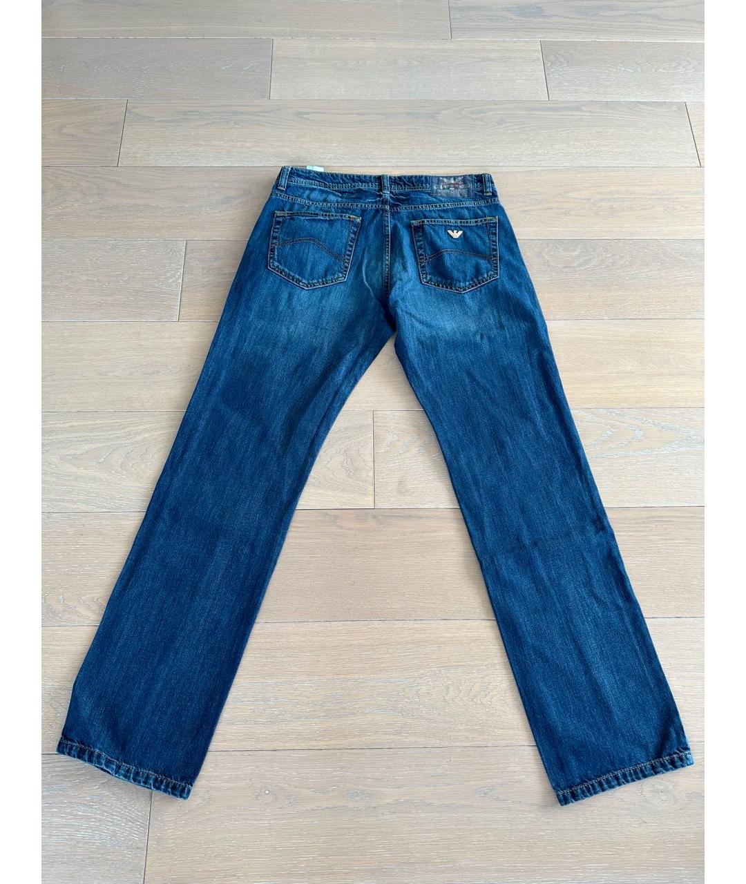 ARMANI JEANS Синие прямые джинсы, фото 2