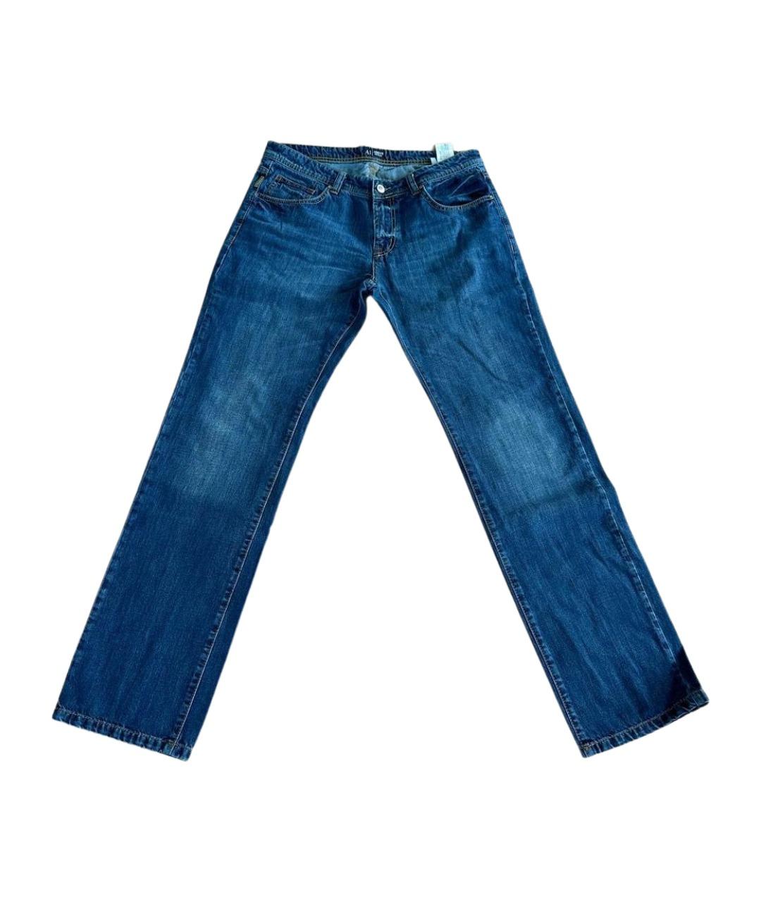 ARMANI JEANS Синие прямые джинсы, фото 1