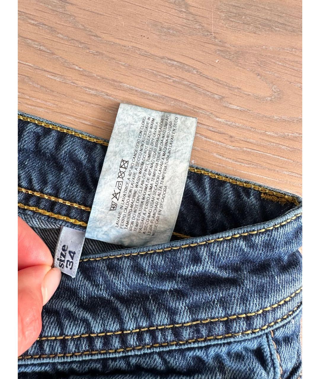 ARMANI JEANS Синие прямые джинсы, фото 4