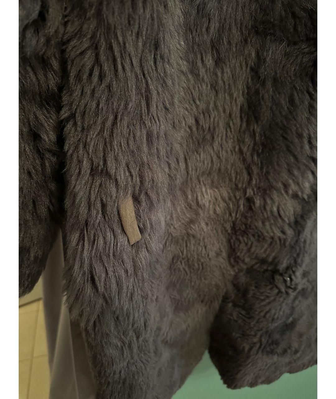 BALENCIAGA Антрацитовая меховая шуба, фото 6