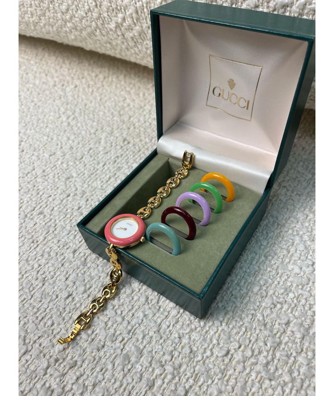 GUCCI Золотые позолоченные часы, фото 5