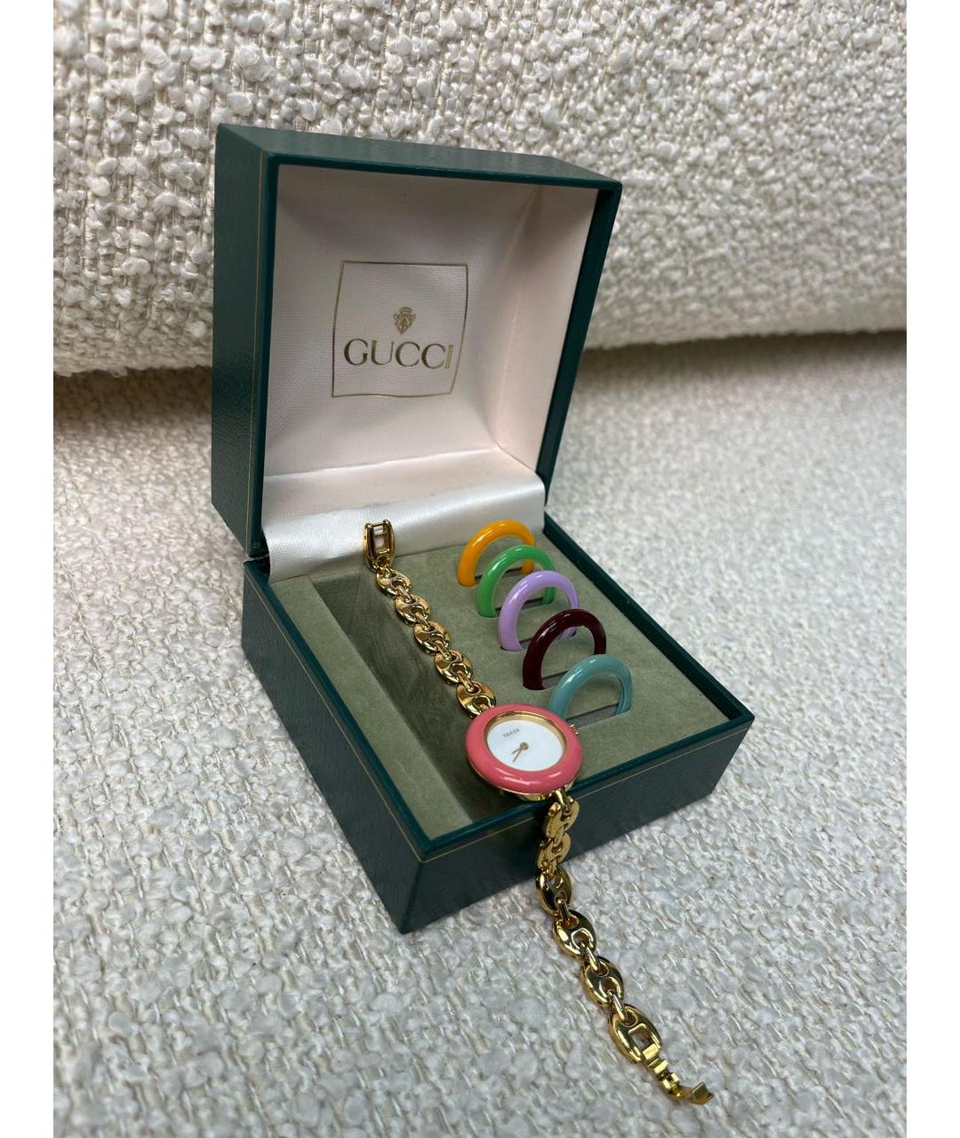 GUCCI Золотые позолоченные часы, фото 4