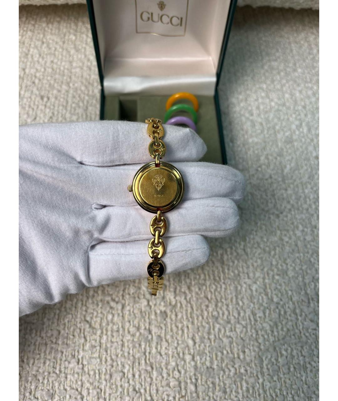 GUCCI Золотые позолоченные часы, фото 2