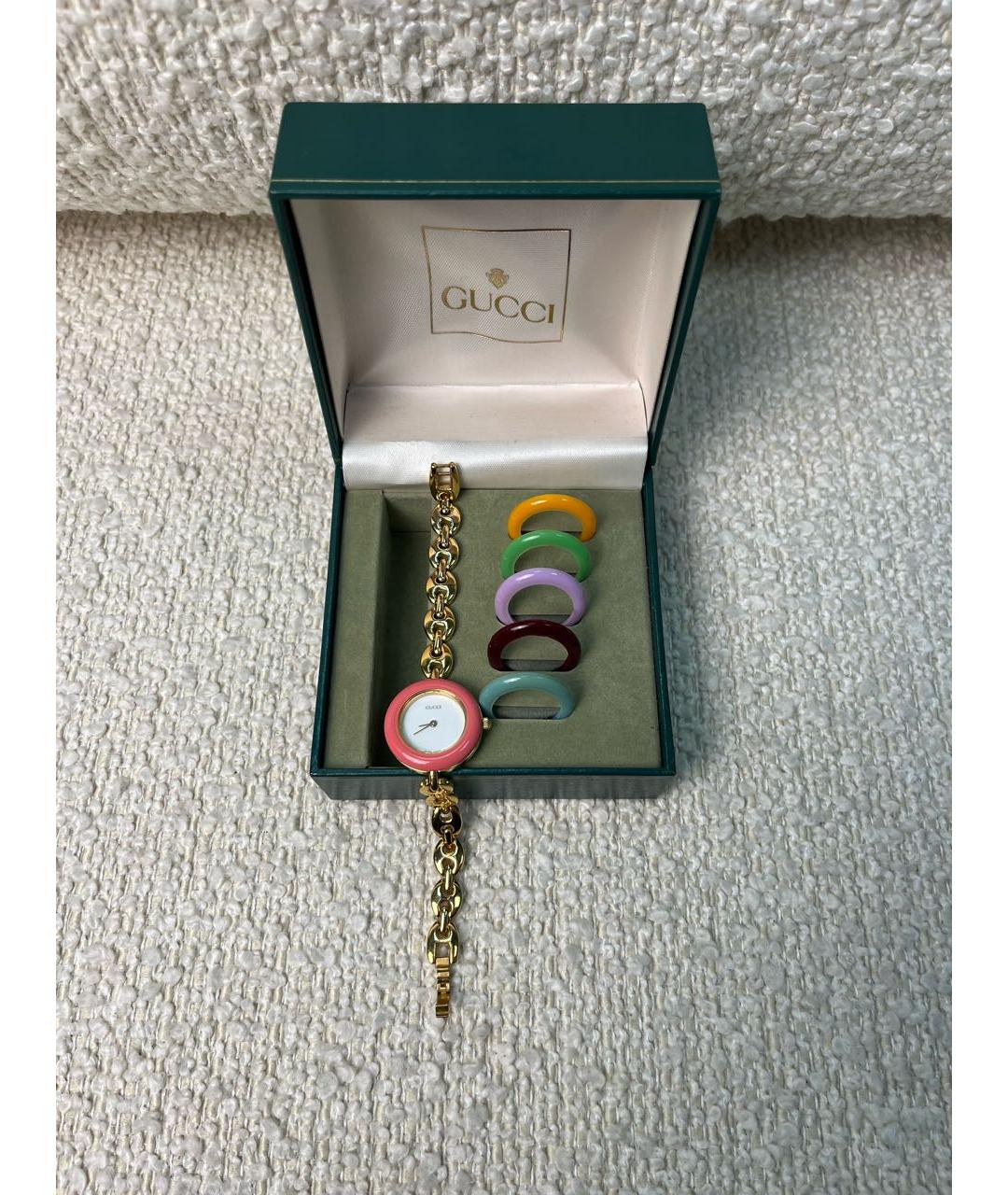 GUCCI Золотые позолоченные часы, фото 6