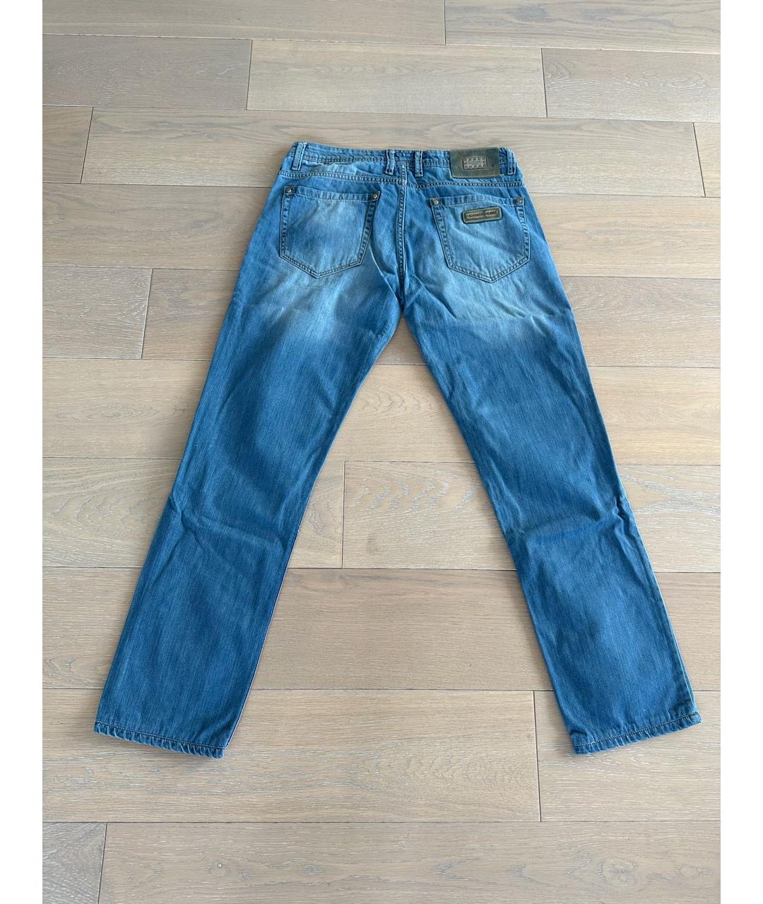 PHILIPP PLEIN Голубые прямые джинсы, фото 2