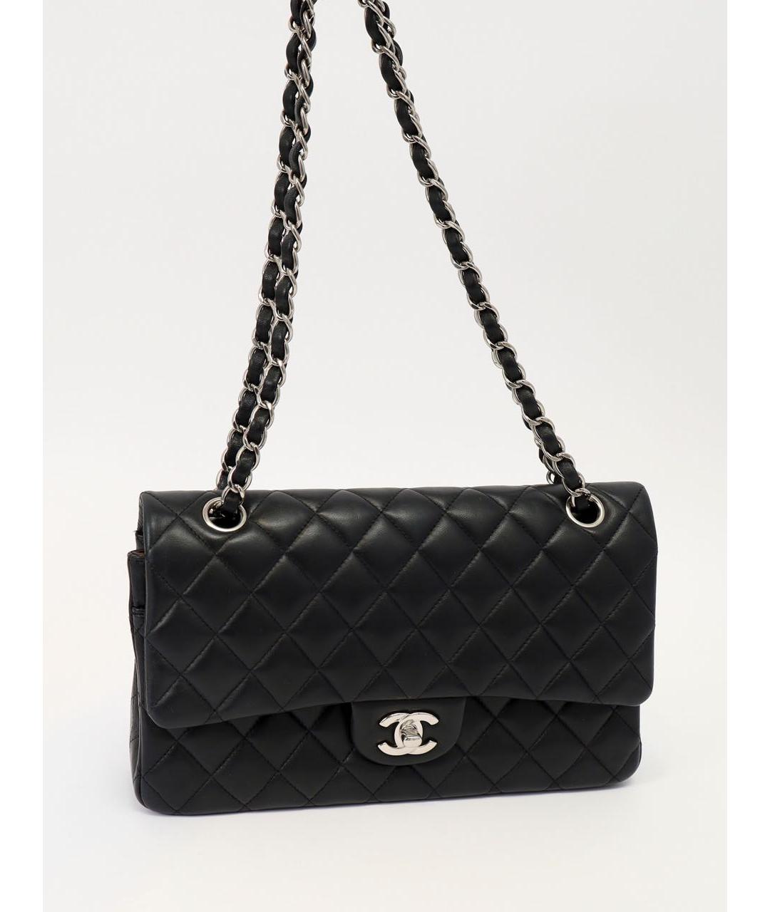 CHANEL Черная кожаная сумка через плечо, фото 5