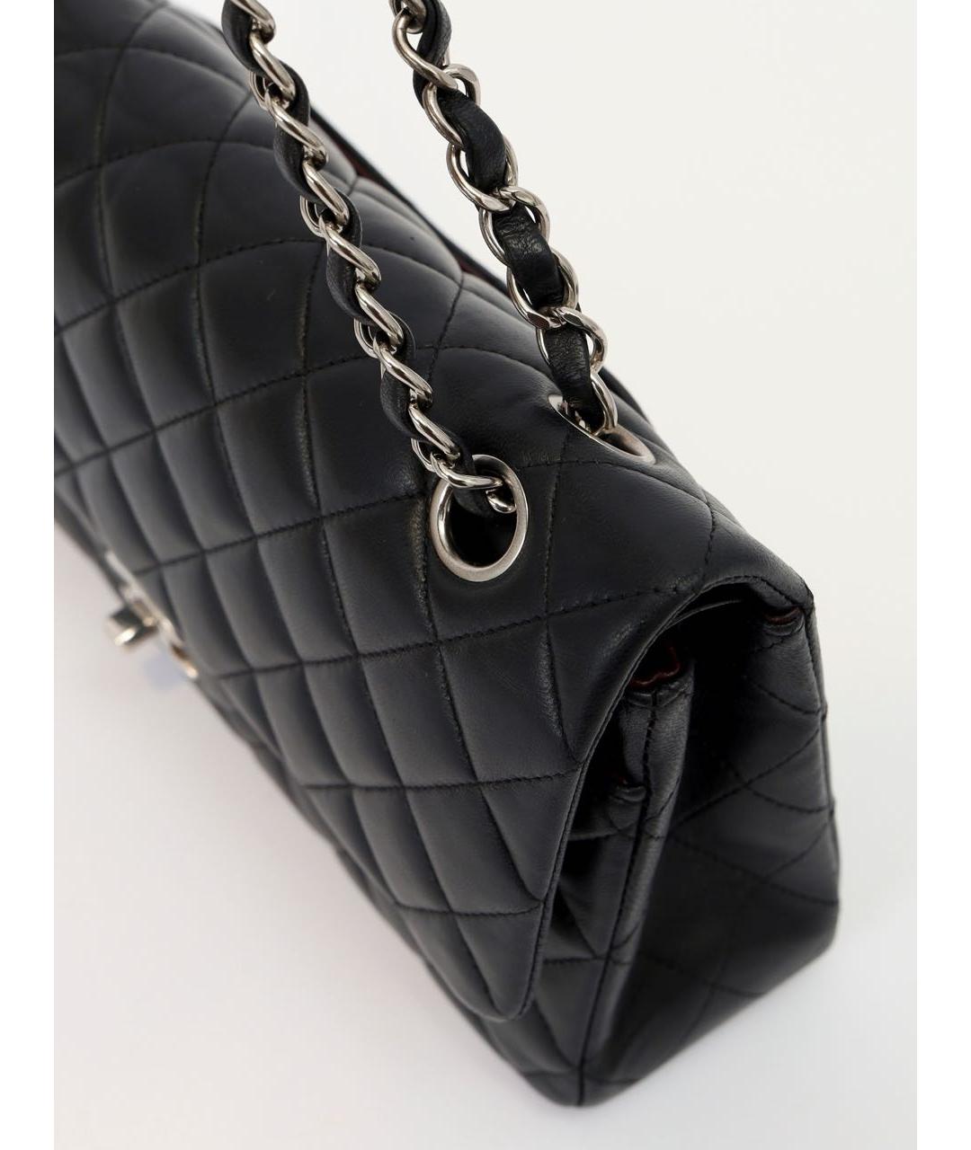 CHANEL Черная кожаная сумка через плечо, фото 8
