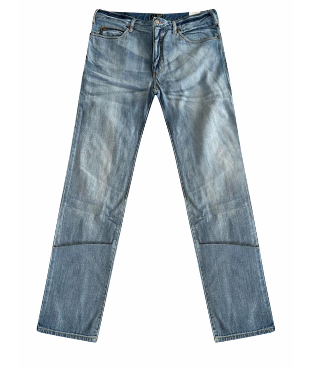 ARMANI JEANS Голубые прямые джинсы, фото 1
