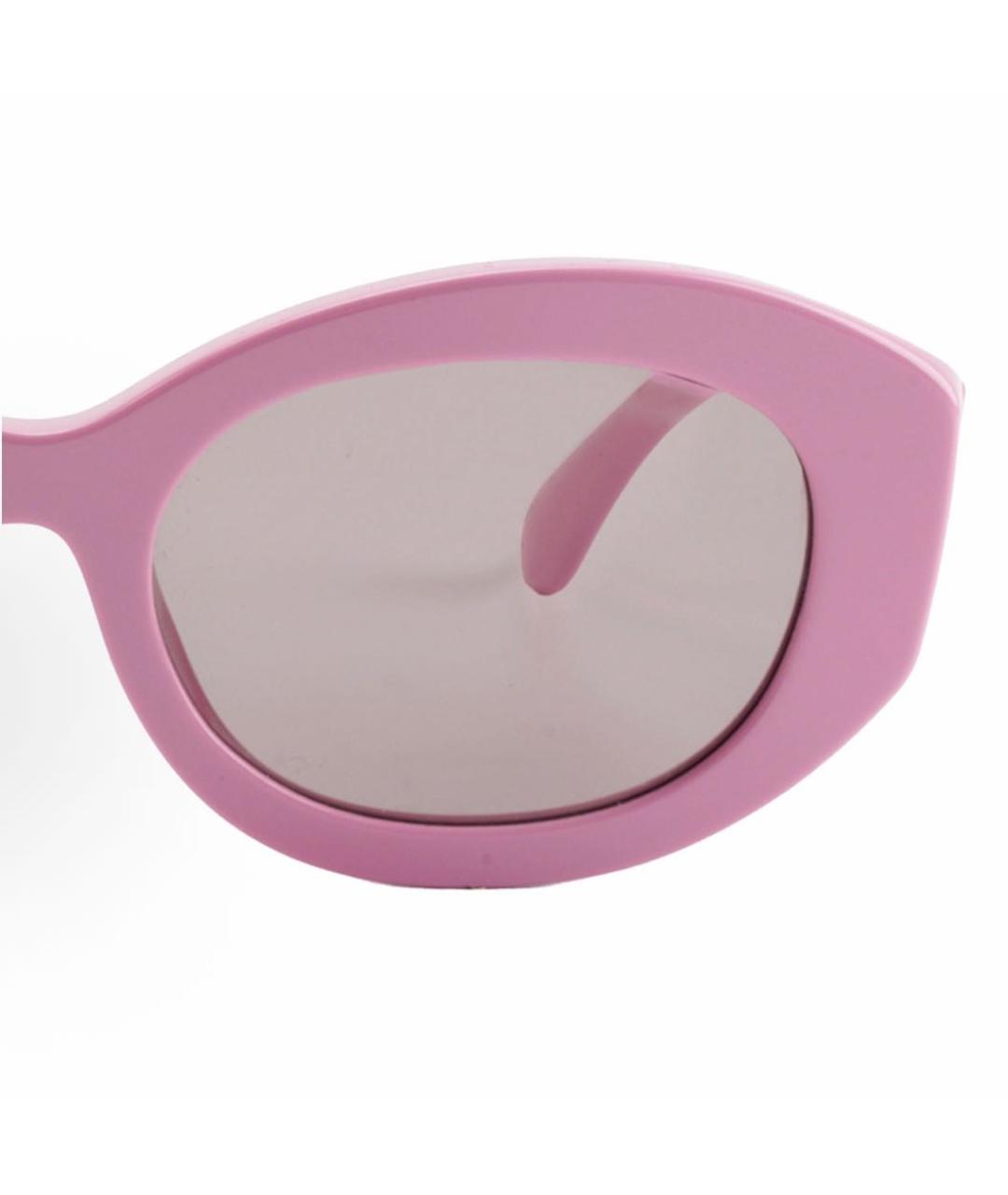 CHANEL Розовые пластиковые солнцезащитные очки, фото 4