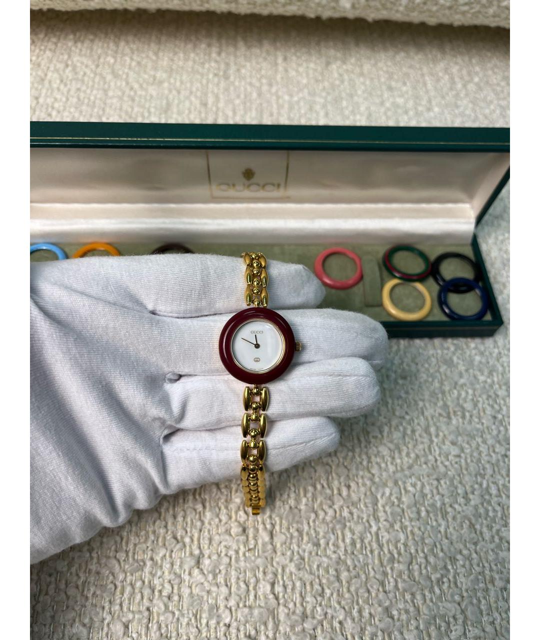 GUCCI Золотые позолоченные часы, фото 9