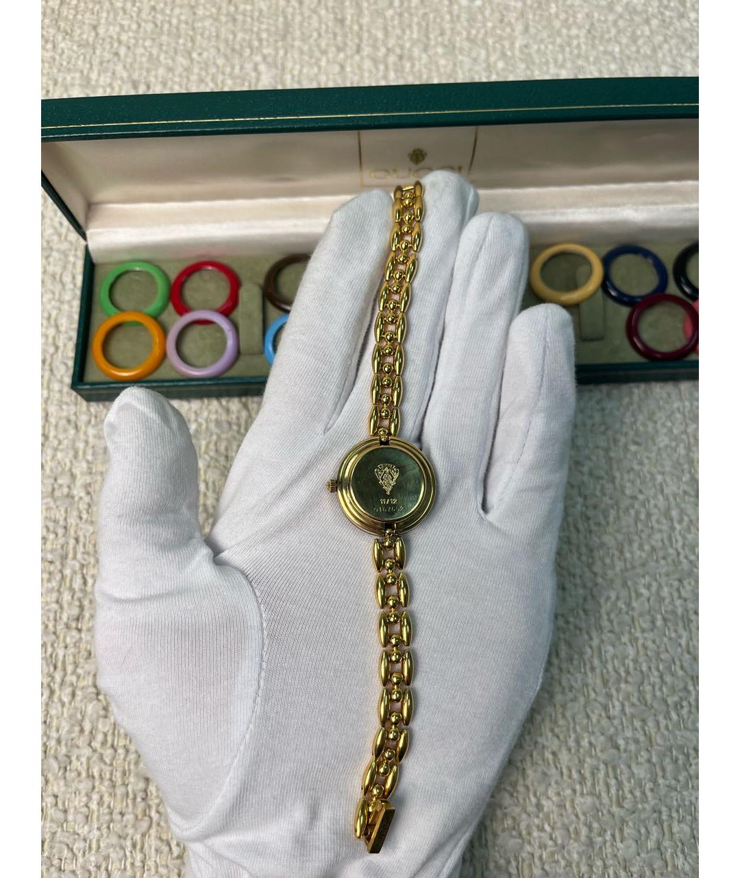 GUCCI Золотые позолоченные часы, фото 5