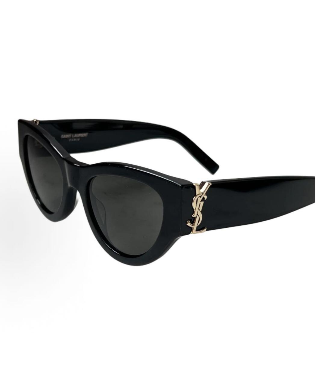 YVES SAINT LAURENT BEAUTY Черные пластиковые солнцезащитные очки, фото 4