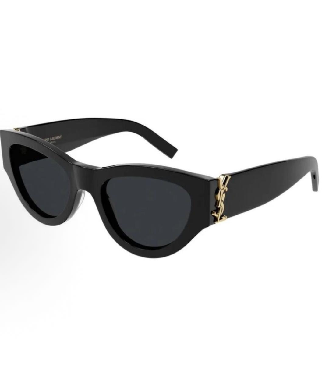 YVES SAINT LAURENT BEAUTY Черные пластиковые солнцезащитные очки, фото 6