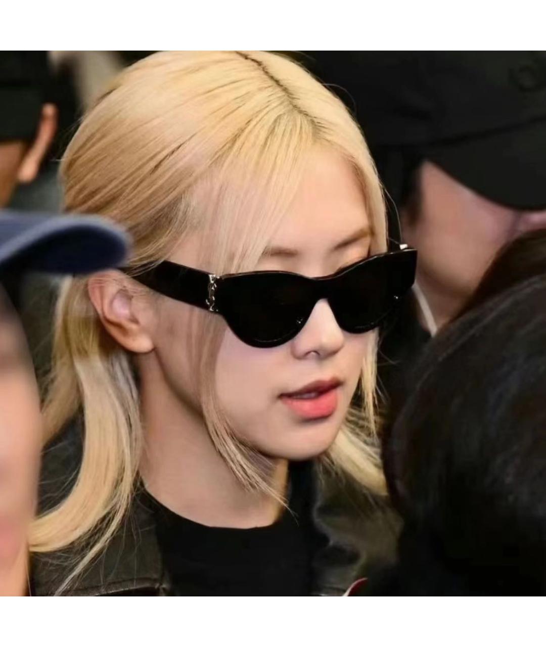 YVES SAINT LAURENT BEAUTY Черные пластиковые солнцезащитные очки, фото 5