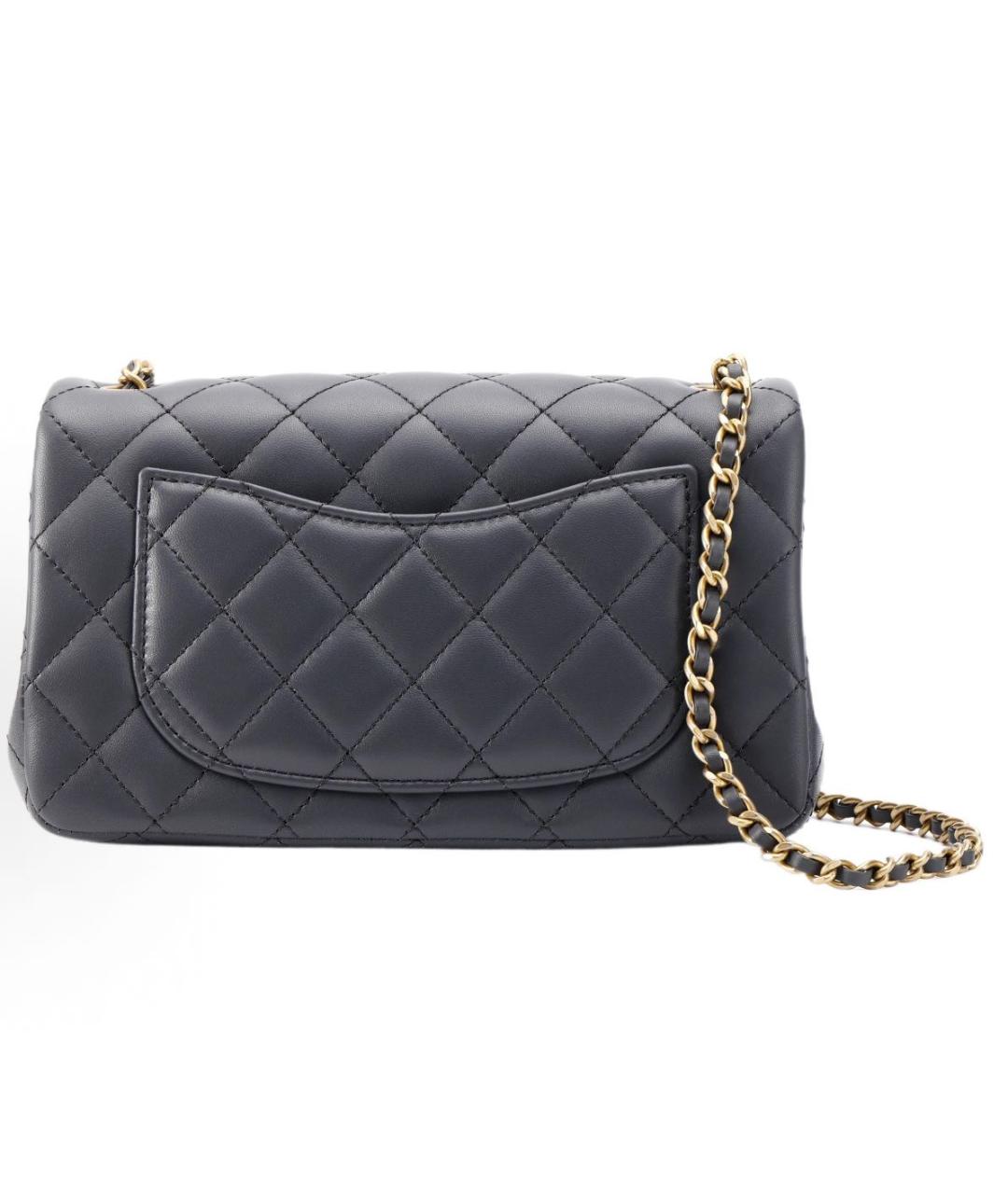 CHANEL Серая кожаная сумка через плечо, фото 3